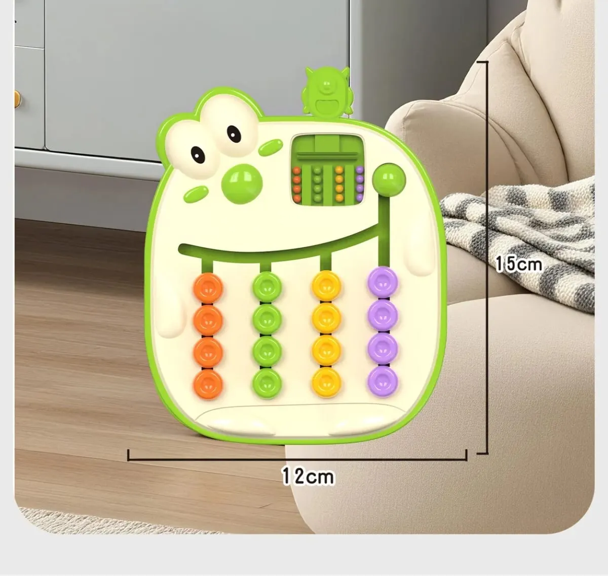 A sliding bead positioning puzzle board a logic-based brain teaser toy and a tabletop game that trains hand-eye coordination.
