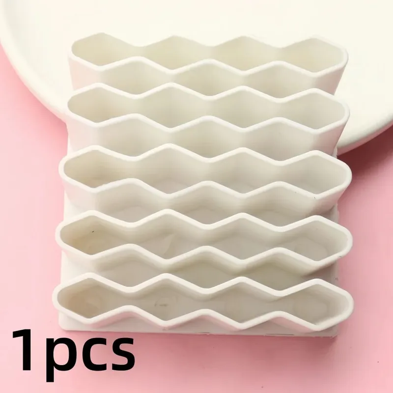 1PC Silicone Nail Tool Organizer Holder Multifunction Wave-Shaped Desktop Storage Rack for Lipstick Brushes & Cosmetics