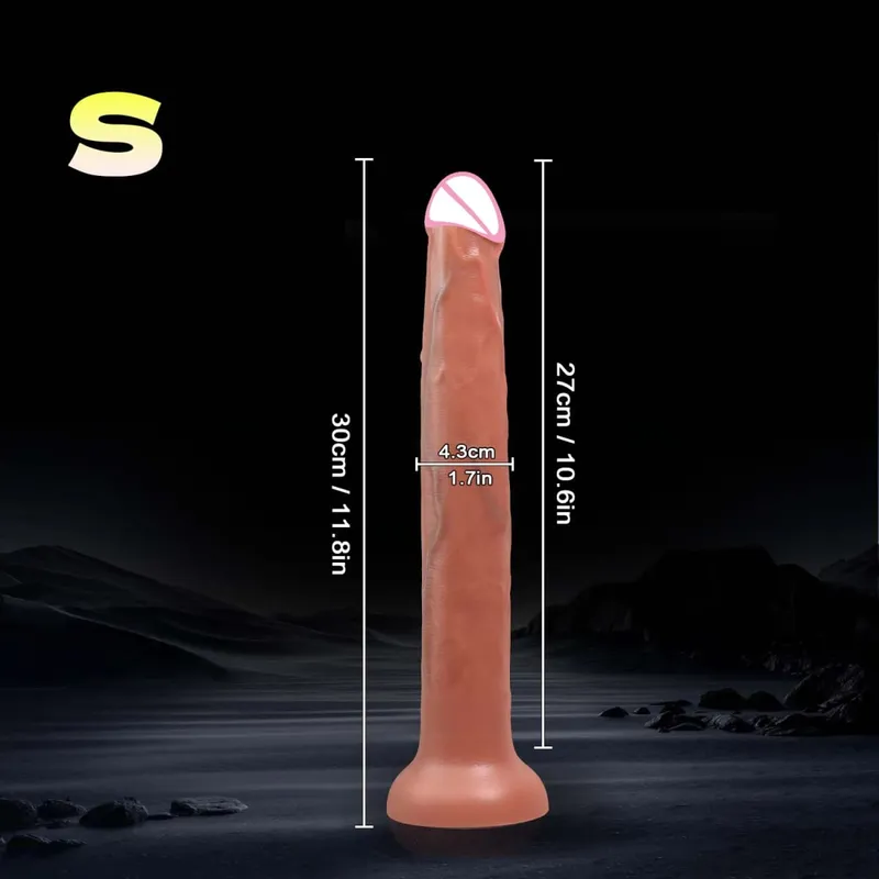 3 Sizes Realistic Super Long Dildo Penis with Suction Cup Soft Masturbator Huge Skin Feel Anal Dick Sex Toy for Men Women Adults