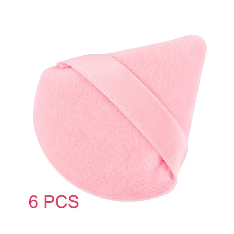 1/2/3/6 PCS Triangle Powder Puff For Loose Powder Cosmetic Foundation Puff Makeup Tool Reusable Sponge Washable Soft Powder Puff — image 12