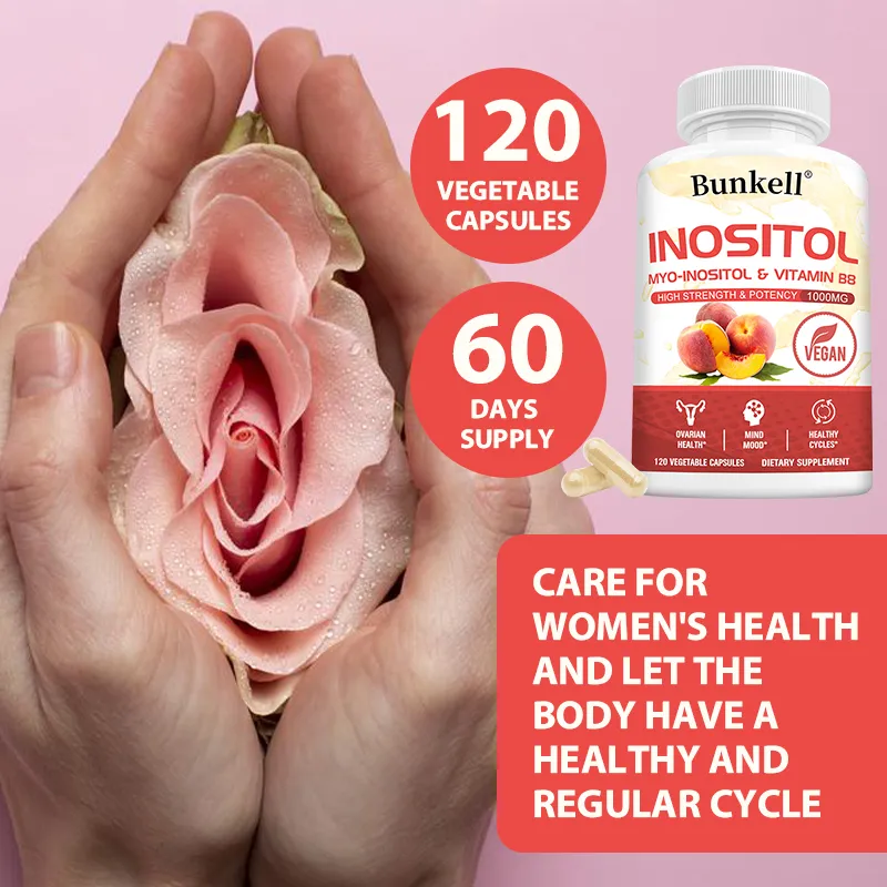 1000mg Inositol Capsules Daily Women’s Wellness Supplement Support Body Balance Metabolism & Mood Relaxation Vegan Non-GMO — image 4