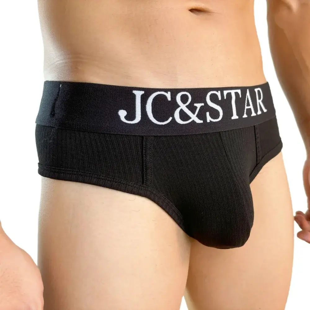 Cuecas masculinas atléticas com design de corte alto, cuecas de algodão com nervuras, conforto esportivo para homens, biquíni deslizante, tanga — image 7