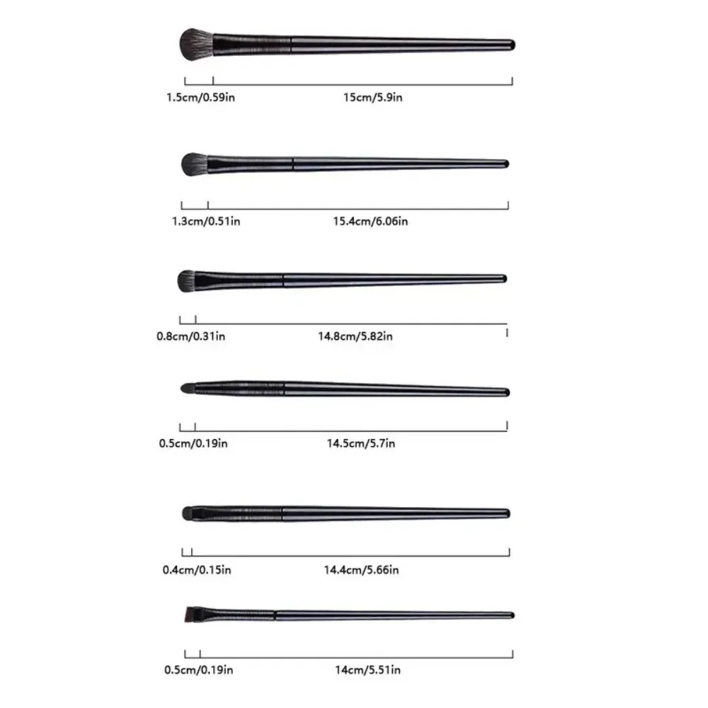 5/6pcs Convenient Multi-use Eyeshadow Brushes Soft with Plastic Handle Smudge Makeup Brushes Make Up Tools