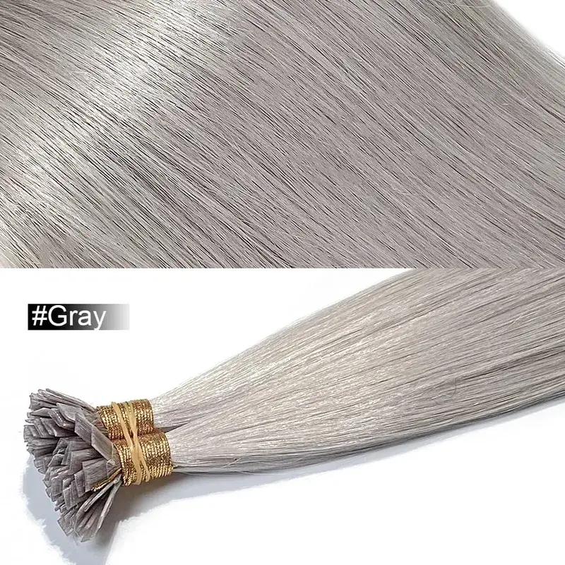 Human Hair Flat Tip Extension Remy Hair18-30inch Real Remy Silky Straight Black Brown Pre Bonded Keratin Fusion Hair