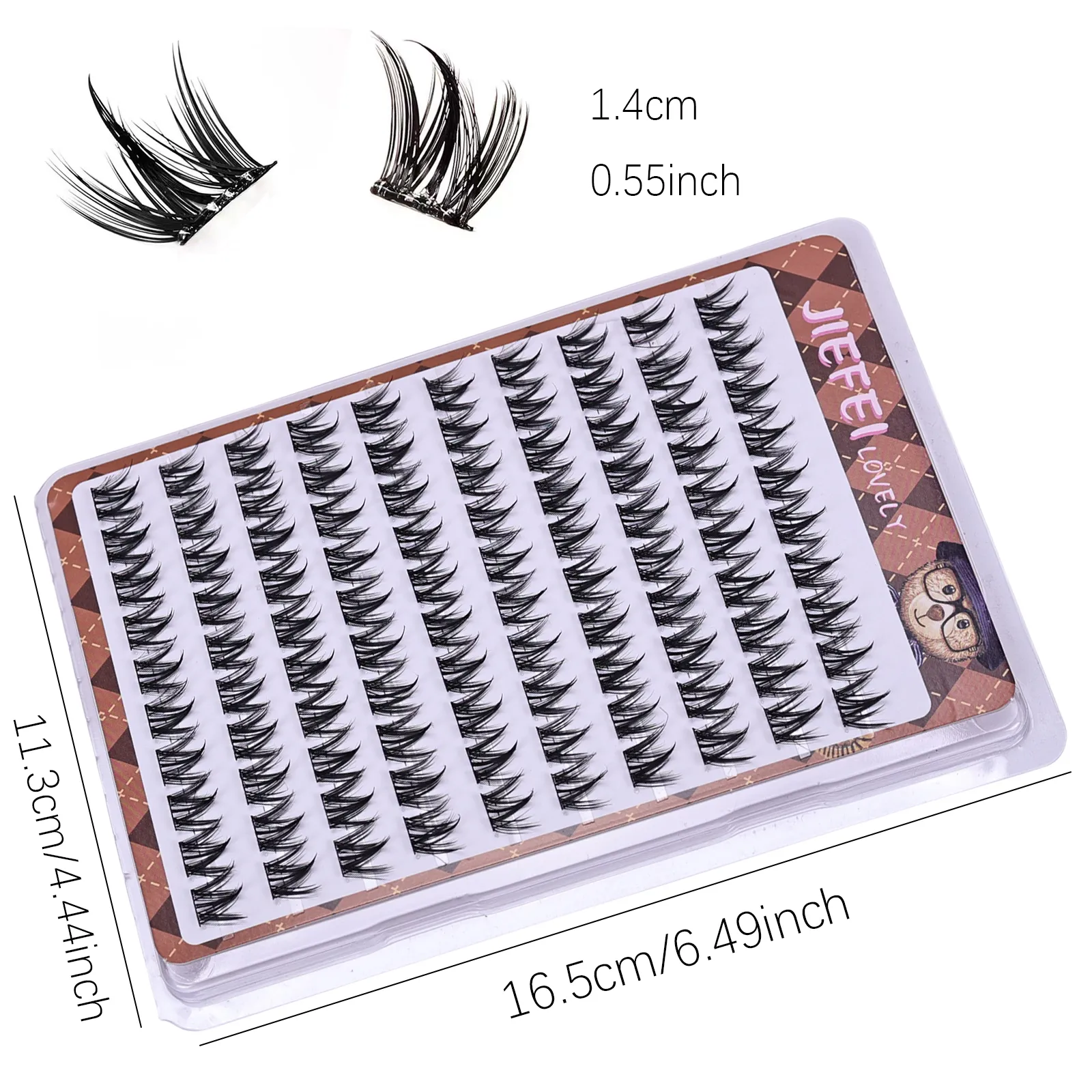 Kleberfreie selbstklebende falsche Wimpern, voluminöse, flauschige, dicke Wimpern im Manga-Stil, Cluster-Wimpern, DIY-Augen-Make-up-Verlängerung — image 4