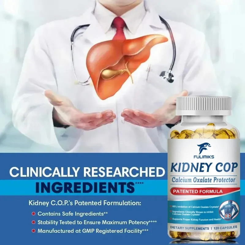 Premium Kidney Support Supplement with Magnesium Citrate & Banana Stem Promotes Kidney Detox & Bladder Health for Adults