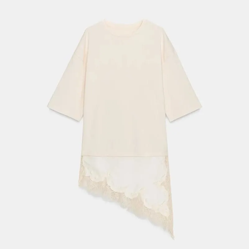 Elegante renda retalhos vestido curto feminino ver através de gola alta manga alargamento vestidos de festa 2025 outono senhora roupões de noite — image 8
