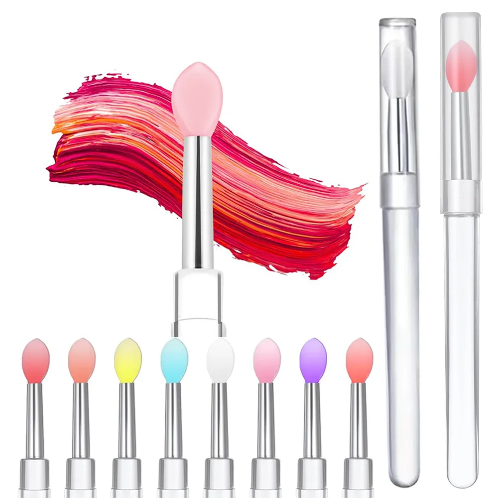 3/15 PCS Silicone Lip Mask Applicator Reusable Lip Brush Transparent Lipstick Tool For Lip Gloss Eyeshadow Brushes Εργαλεία μακιγιάζ — image 4