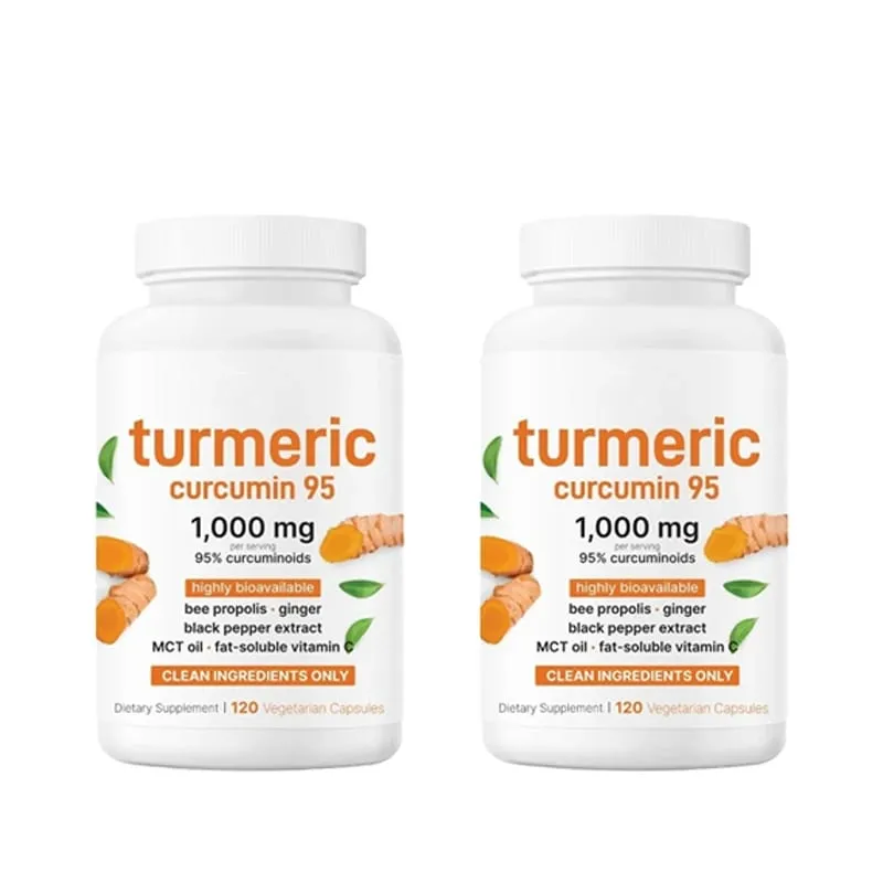 Turmeric Curcumin Botanical Supplement Pure Turmeric Extract Capsules with Ginger and Black Pepper 120 Pieces Per Bottle — image 9