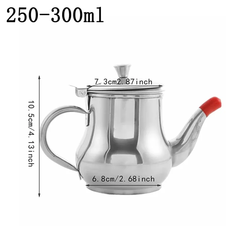 Strainer Oiler Stainless Steel Household Leak-Proof Pot Pour Oil Bottle Practical Oil Cans Seasoning Jars Kitchen Supplies