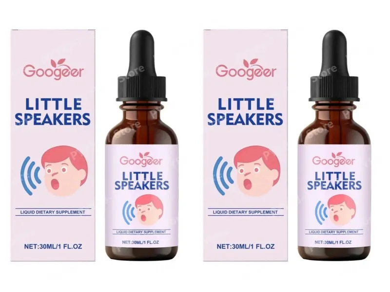 Googeer Little Speakers folyékony kiegészítő B12 vitamin D3 Zeolit ​​a verbális kifejezéshez, nyelv és fókusz támogatása gyerekeknek 30 ml