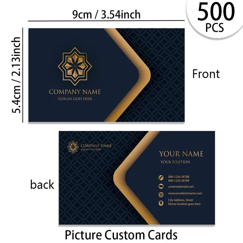 200/500/1000pcs Customizable Cards Personalized Business Cards with Acrylic Storage Box Matte Film Thank You Invitations
