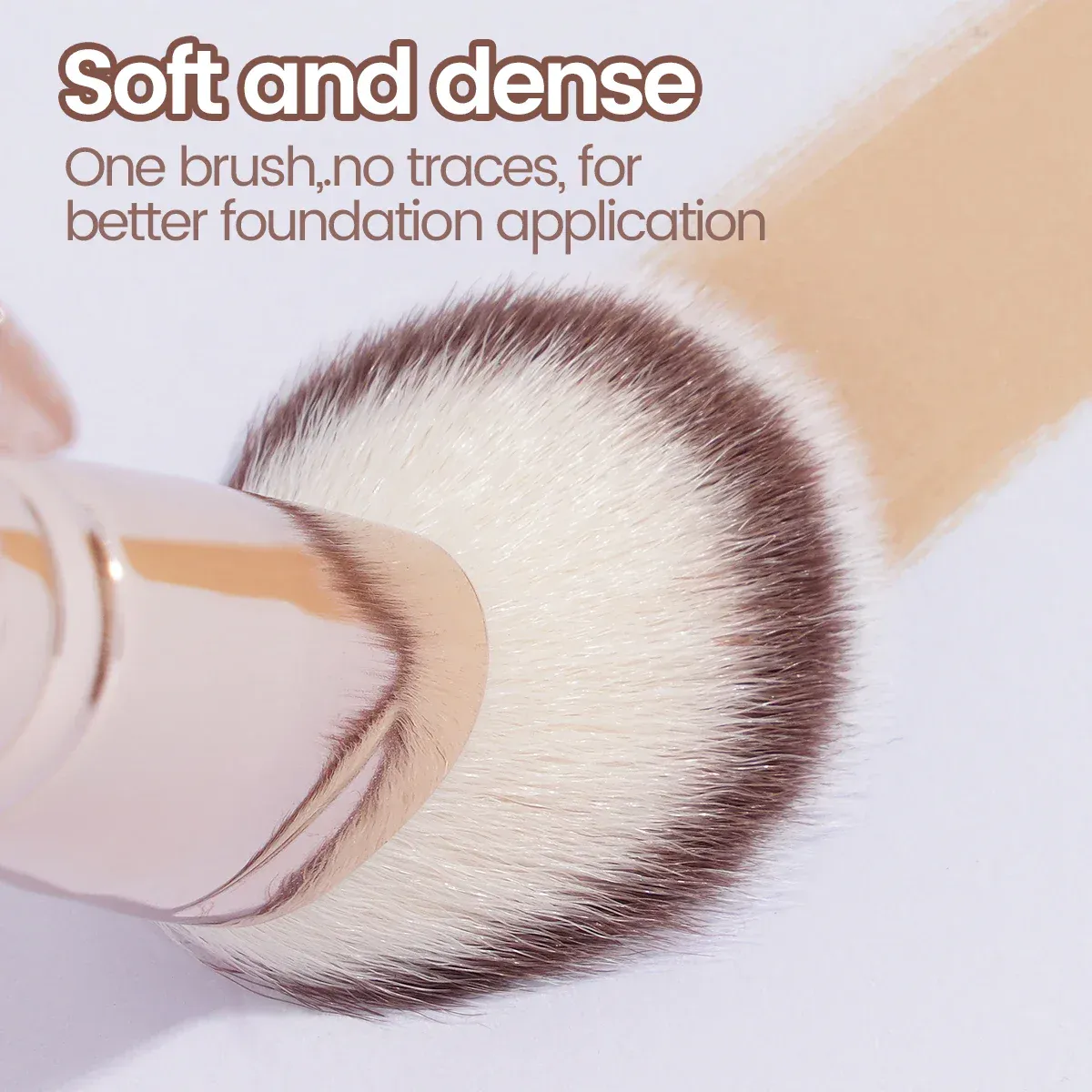 Double Head Makeup Brushes 2 In 1 Flat/Angled Foundation Concealer Contour Brush para sa Blending Loose Powder Liquid Cream — image 4
