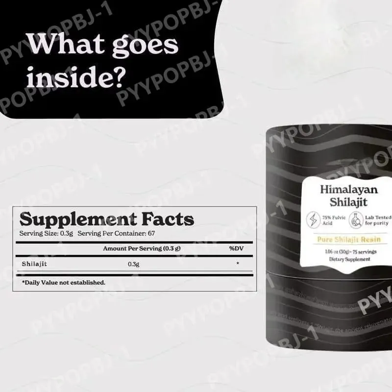 Résine Shilajit de l'Himalaya Acide fulvique naturel biologique certifié ISO 1,06 OZ 75 portions 85+ oligo-éléments pour hommes et femmes — image 3