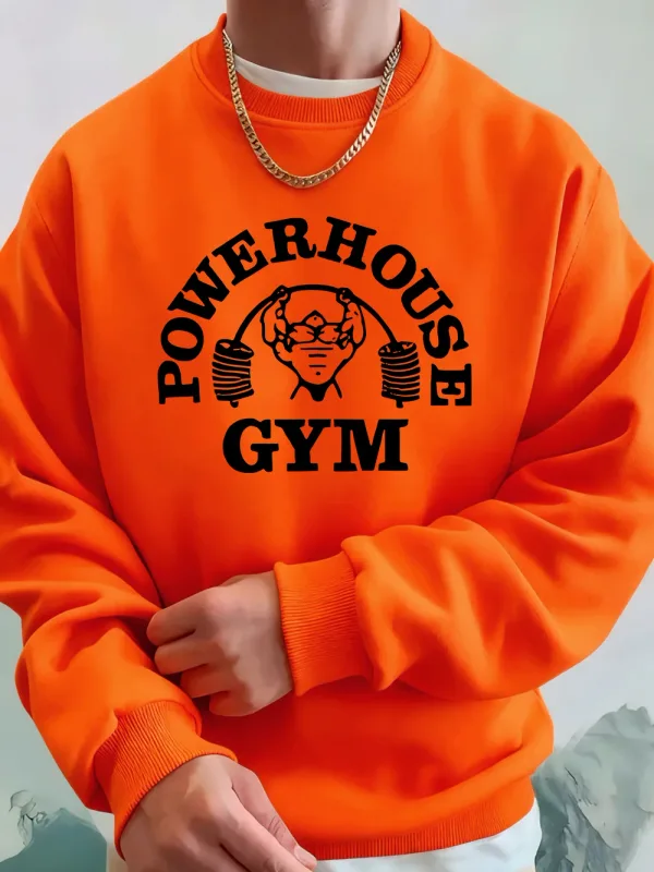 Powerhouse ginásio carta impressão moletom masculino inverno velo quente hoodie coreano solto crewneck pullovers hip hop roupas masculinas — image 39