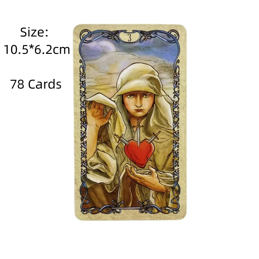 Tarot Mucha Cards Tarot Deck Card Game Toy Tarot Divination Card Game Board Guidance Divination — image 2
