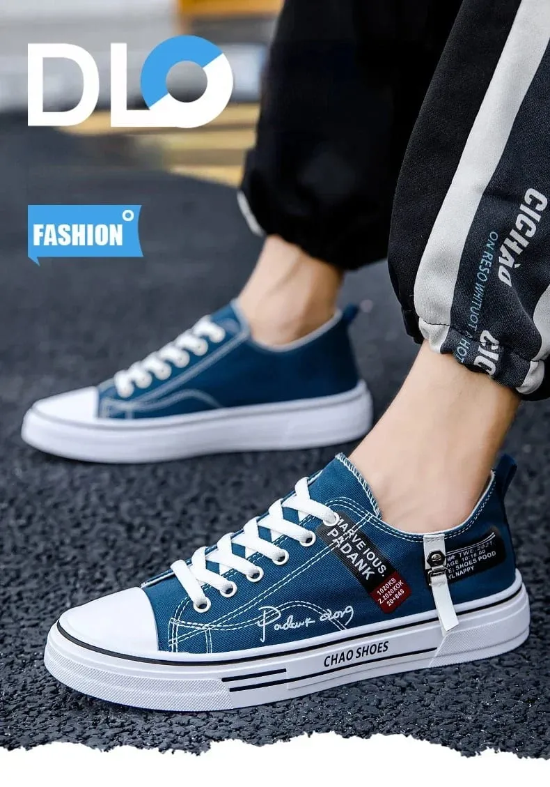 Men's Canvas Shoes Breathable Men Casual Shoes Outdoor Sneakers Comfortable Low-Top Men Tennis Shoes Zapatillas De Deporte — image 9