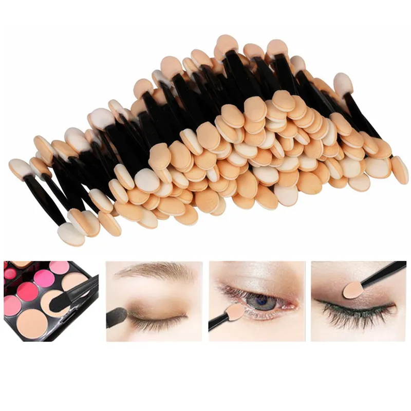 50/100PCS Eyeshadow Brush Dual Sided Sponge Nylon Sets Make up Eye Shadow Brushes For Cosmetic Applicator Makeup Tools Hot — image 2