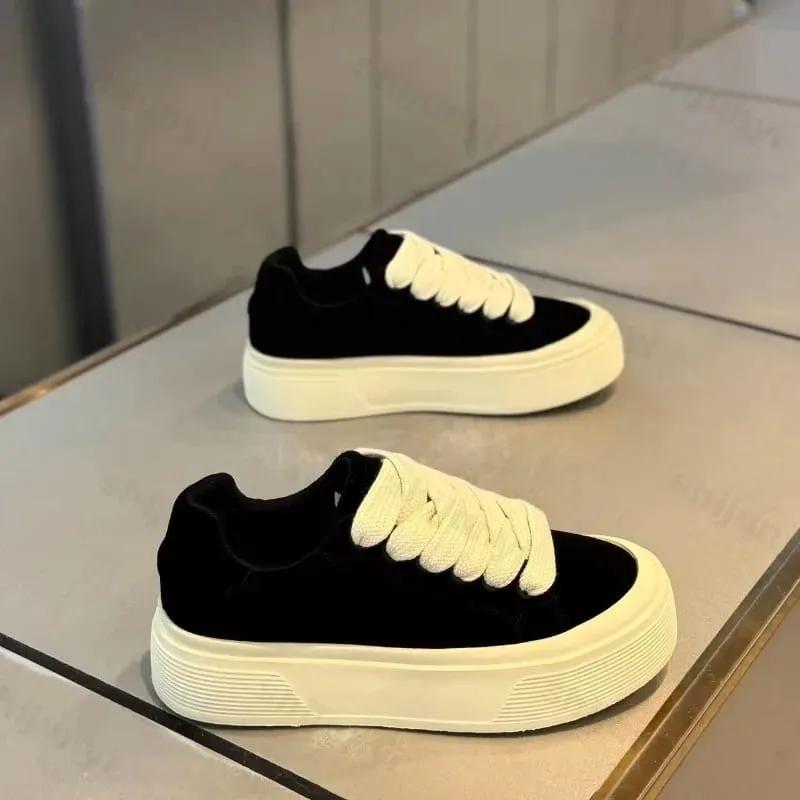 Men Casual Sports Shoes Spring Autumn Comfortable Anti Slip Outdoor Running Shoe Fashion Lace Up Platform Retro Vulcanized Shoes — image 5