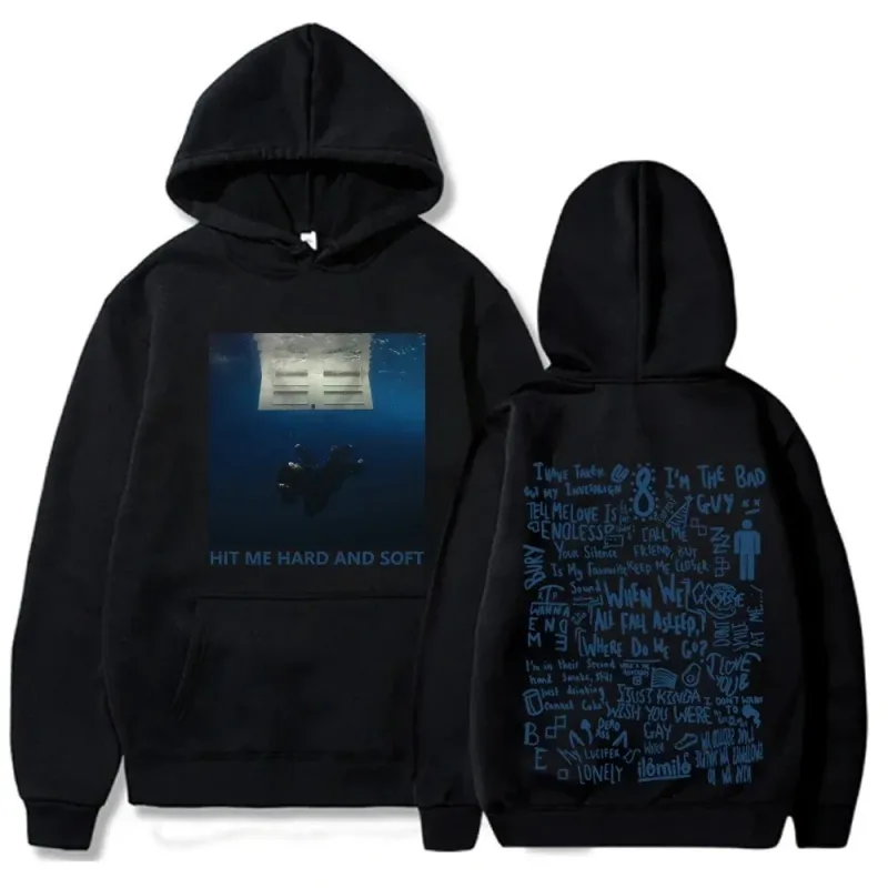 Hit Me Hard and Soft Tour Hoodie Billie Pullover Men Singer Graphic Printing Autumn Winter Fleece Sweatshirts for Fans — image 6