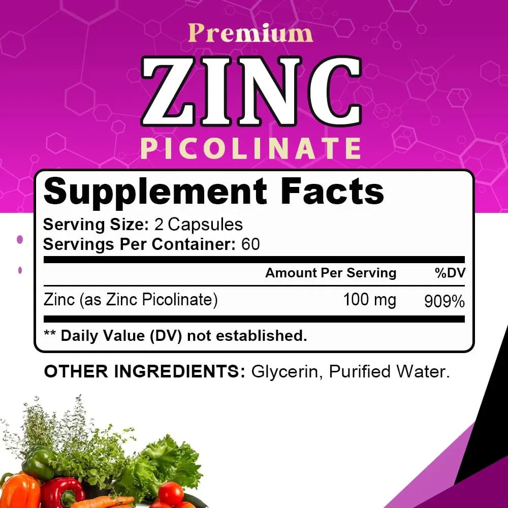 Zinc Picolinate 100 Mg - Pinapalakas ng Superior Zinc Absorption ang Immune Support Sleep & Energy Supports Respiratory Health — image 6
