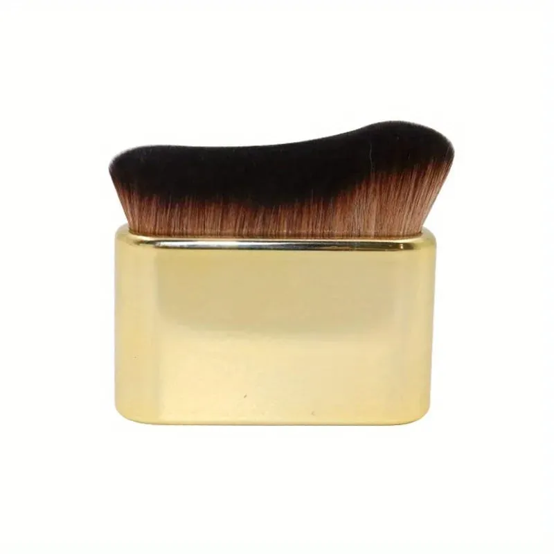 1PC Golden Large Self Tanning Blend Brush Professional Kabuki Brushes Powder Foundation Blusher Shadow Bronzer FaceandBody Brush — image 4