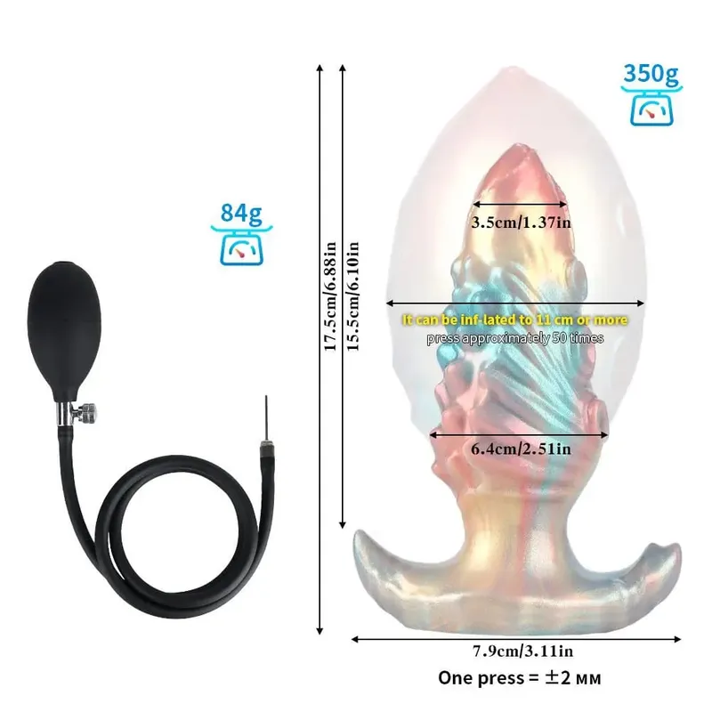 Monster Dildo Inflatable Tentacle Fantasy Anal Plug With Adjustable Thickness Curve Base Thick Inflatable Sex Toys For Women Men — image 8