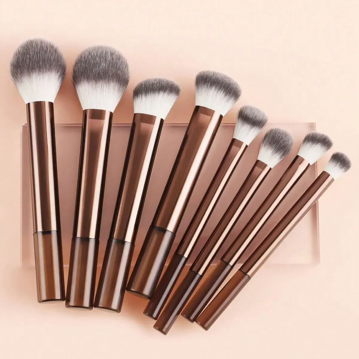 8Pcs Long‑Handle Multifunctional Makeup Brushes Set Synthetic Hair for Powder Blush Foundation Contour Face Cosmetic Makeup Tool — image 5
