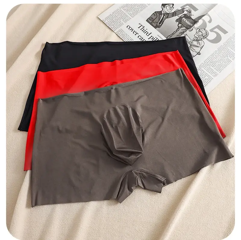 3D Pouch Quick Dry Men Panties Ice Silk Boxers Seamless Sexy Underwear Homme Man Ultra-manipis Breathable Boxer Shorts Underpants — image 13