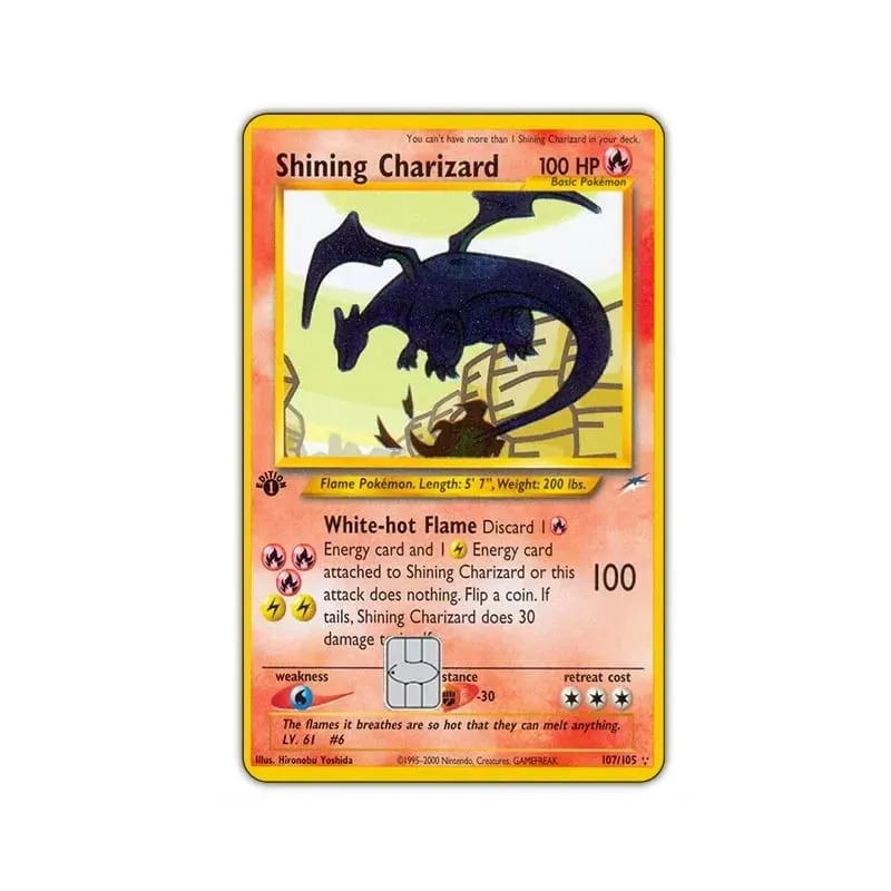 Credit Card Skin Sticker Anti-degaussing Anime Charizard Stickers for VISA JCB MasterCard and Other IC Cards