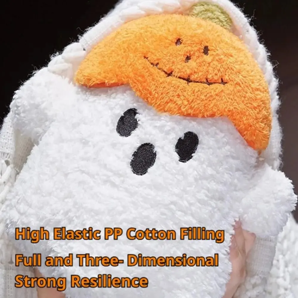 Cozy Ghost Decorative Cushion Hug Pillow Fabric PP Cotton Filling Pumpkin Pillow Ghost Halloween Theme — image 3