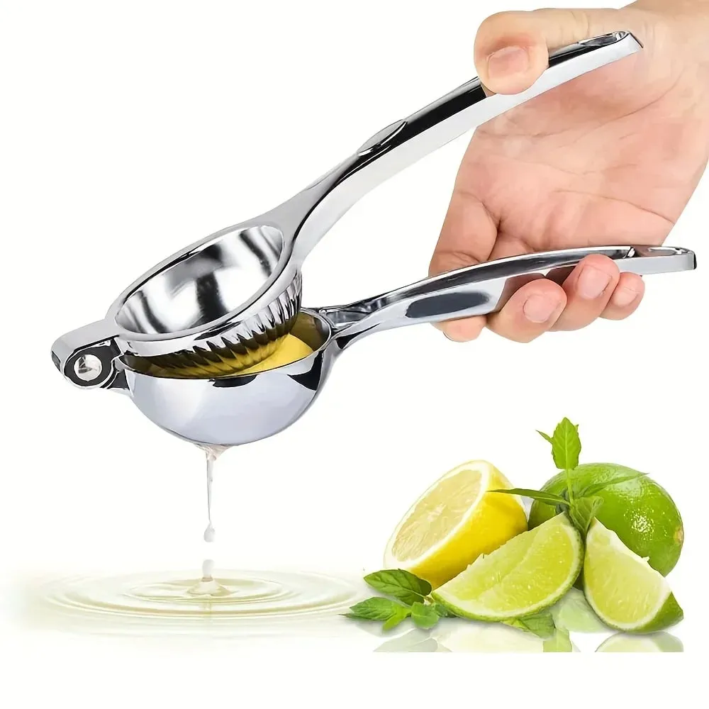 1pc Stainless Steel Lemon Juicer - Manual Efficient Juice Press Easy to Use for Home & Commercial Use Fits Various Fruits — image 1
