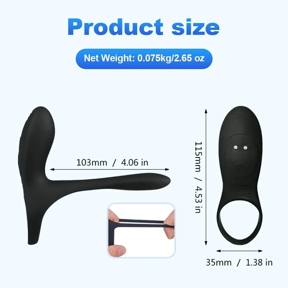 Penis Ring Vibrator Wireless Remote Control Clitoral Stimulation Delay Ejaculation Enlargement Erection for Men Male Sex Toys — image 5