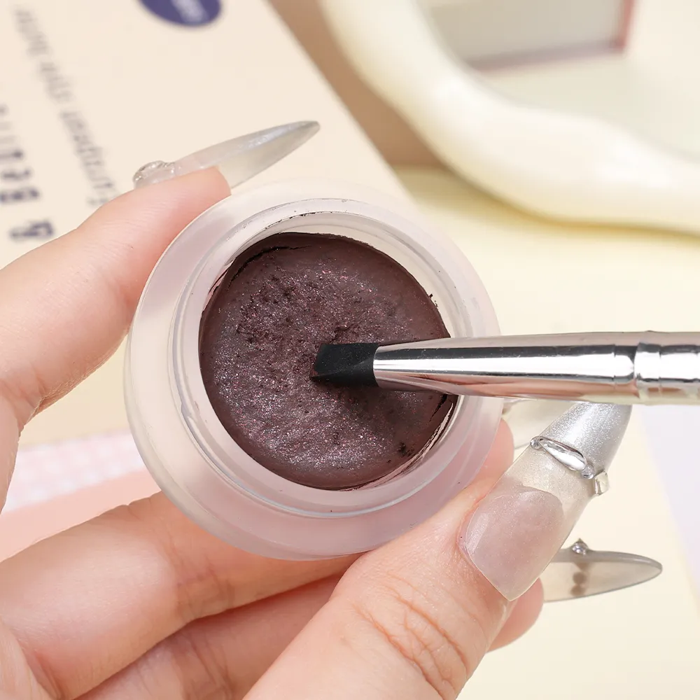 Eyebrow Eyeliner Brush Professional Multi-purpose Silicone Flat Blade Eyeliner Brush Precise Detail Brow Contour Makeup Brushes