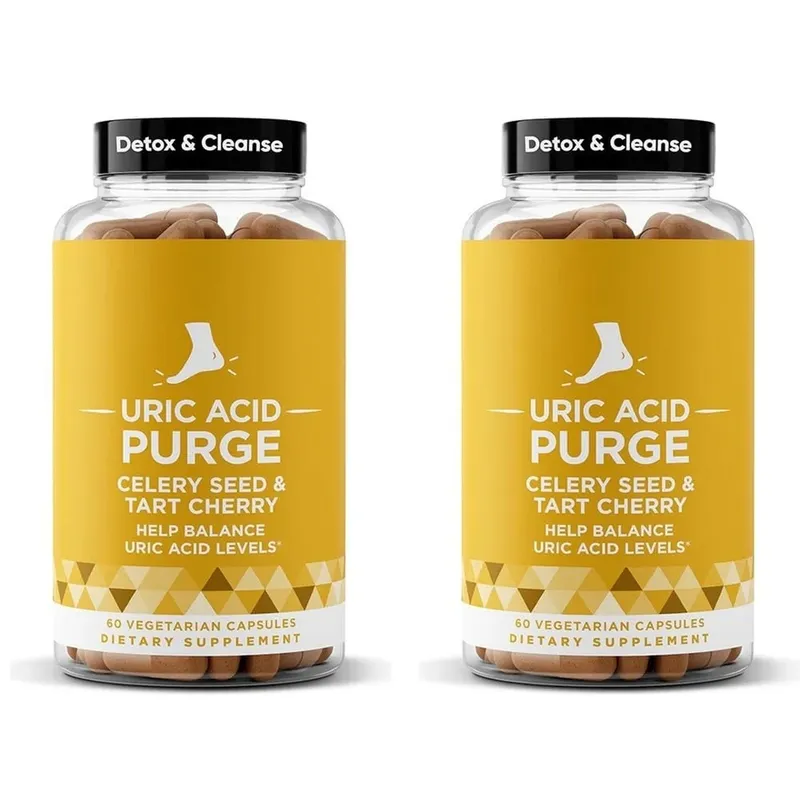 Uric Acid Purge Capsules with Celery Seed Tart Cherry Parsley Extract Vegetarian Formula Daily Joint Support Supplement 60 Count