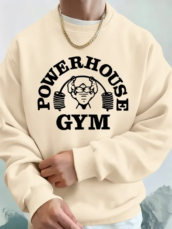 Powerhouse ginásio carta impressão moletom masculino inverno velo quente hoodie coreano solto crewneck pullovers hip hop roupas masculinas — image 34