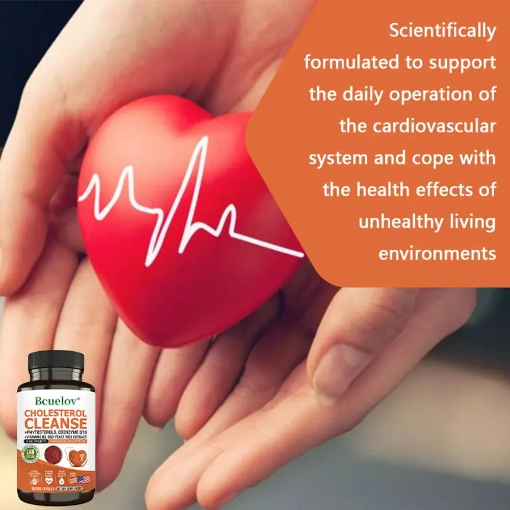 Cholesterol Cleanse Capsules with Coenzyme Q10 Red Yeast Rice Extract Antioxidants Maintain Cardiovascular Health — image 5