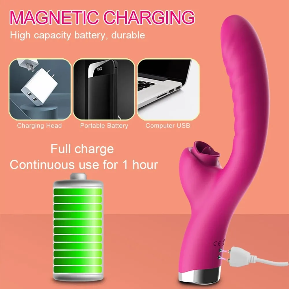 20 Modes Porn Tongue APP Dildo Vibrator G-Spot Vagina Massager Wand Licking Clitoris Stimulator Adult Female Women Sexy Sex Toys