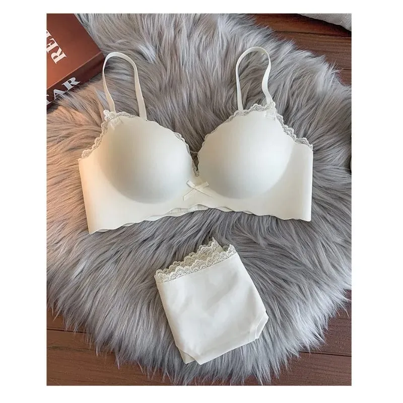 Hot Selling Ladies Push Up Bra Set Seamless Wireless Support Anti-Sagging Comfort Lingerie S-XL for Young Women Soft Daily Wear — image 3