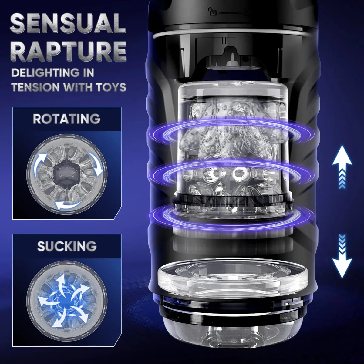 Automatic Sucking Male Masturbator Cup AI Sync Adult Sex Toys for Men 7 Thrusting Rotation Modes Blowjob Pocket Pussy Penis Pump — image 3