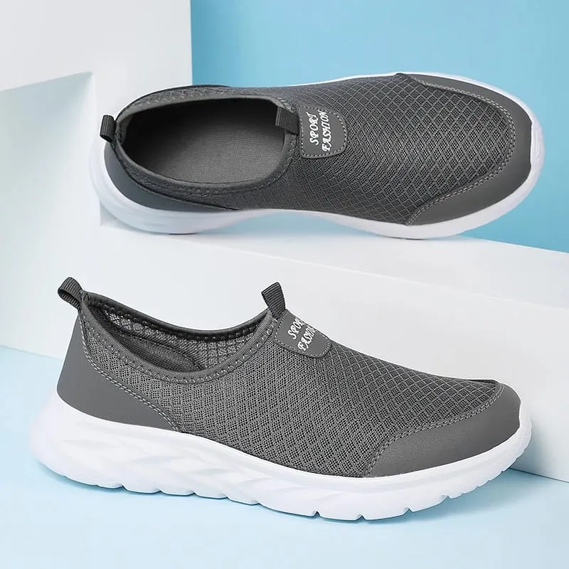 2023 Lätta män Casual Shoes Andas Slip on Man Casual Sneakers Anti-halk Herr Flats Outdoor Walking Shoes Storlek 40-47 — image 3