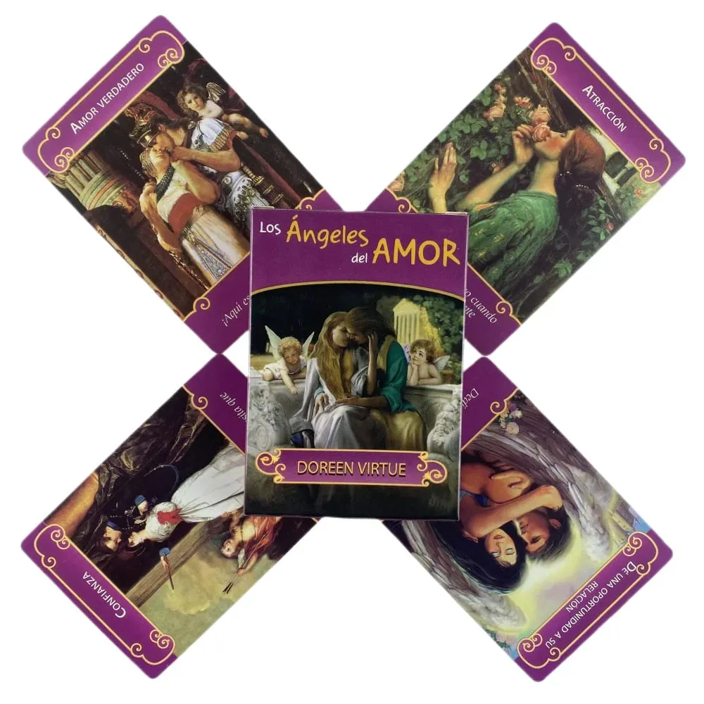 Spanish Los Angeles Del Amor Oracle Cards Tarot Deck Board Games For Party — image 4