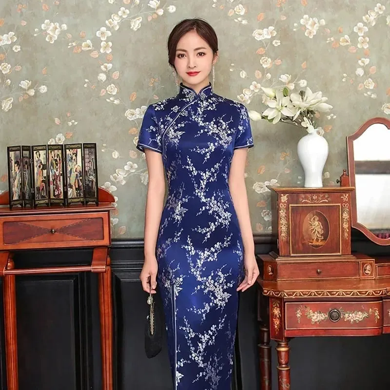 Roupas de moda festa vintage casual verão elegante tradicional chinês roupas cheongsams vestido chinês qipao estilo étnico — image 15