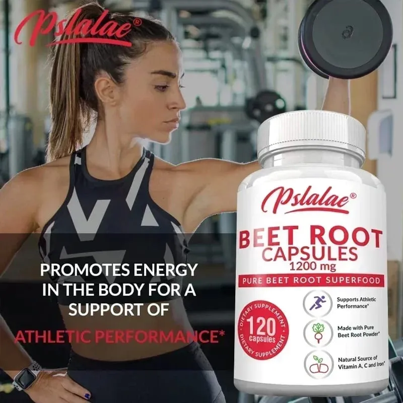 Beetroot Capsules - Helps Relieve Fatigue Promotes Heart and Cardiovascular Health Improves Human Immunity Non-GMO