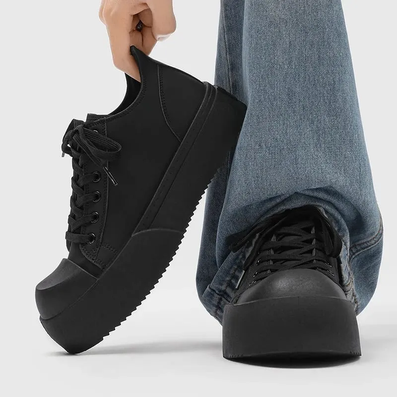 2025 Men Height Increasing High Top Platform Sneakers 8 Cm Elevator Wear-Resistant Korean Street Shoes Zapatillas Deporte — image 2