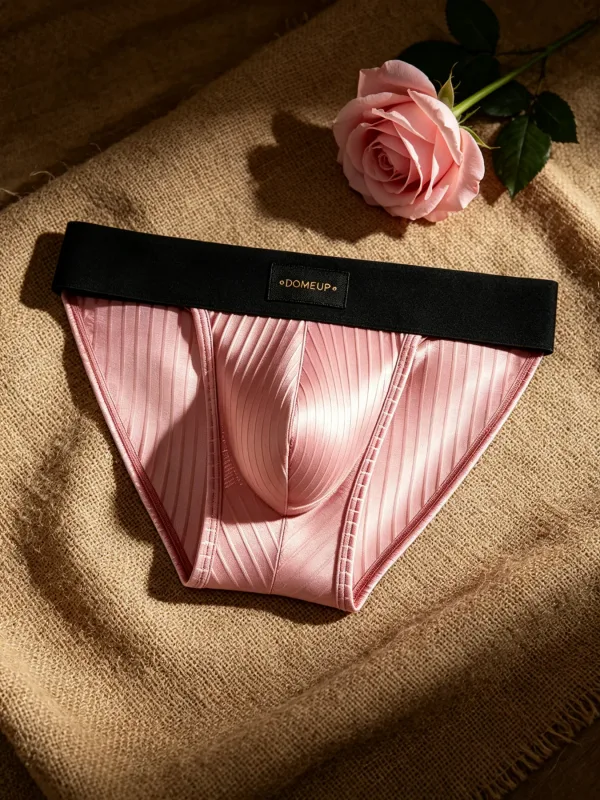 Cuecas masculinas listradas brilhantes triangulares, cuecas frontais com protuberância, sexy, cintura baixa, slim fit, cuecas diárias masculinas dp915 — image 13