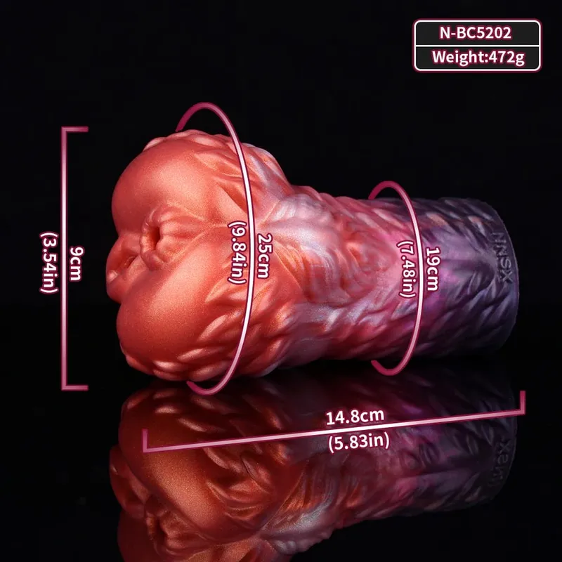 Dual Channel Monster Pussy Masturbator Soft Silicone Male Masturbation Cup Realistic Vagina Penis Training Sex Toys for Man — image 5