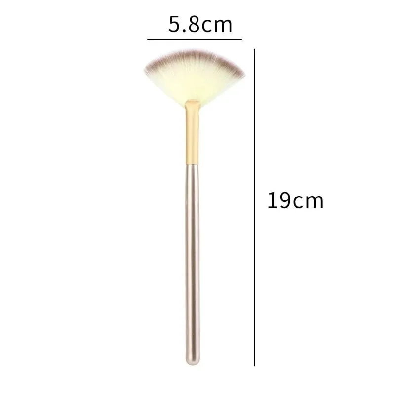 10/20/50PCS Multi-purpose Fan Shaped Brush Soft Highlighter Blusher Contour Loose Powder Brush Facial Mask Brush Beauty Tools — image 5