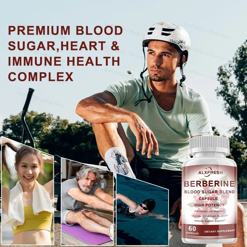 Berberine Capsules For Regulate Blood Sugar Improve Insulin Resistance Improve Blood Lipid Metabolism Support Intestinal Health
