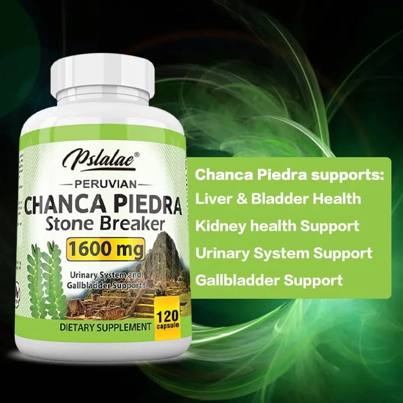 Chanca Piedra Capsules 1600mg - Urinary Tract Support Non-GMO Supplement Kidney Stone Crushing — image 7